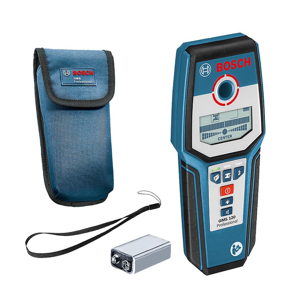 BOSCH - Detector De Metales Cables Madera Digital 9V Bosch GMS 120
