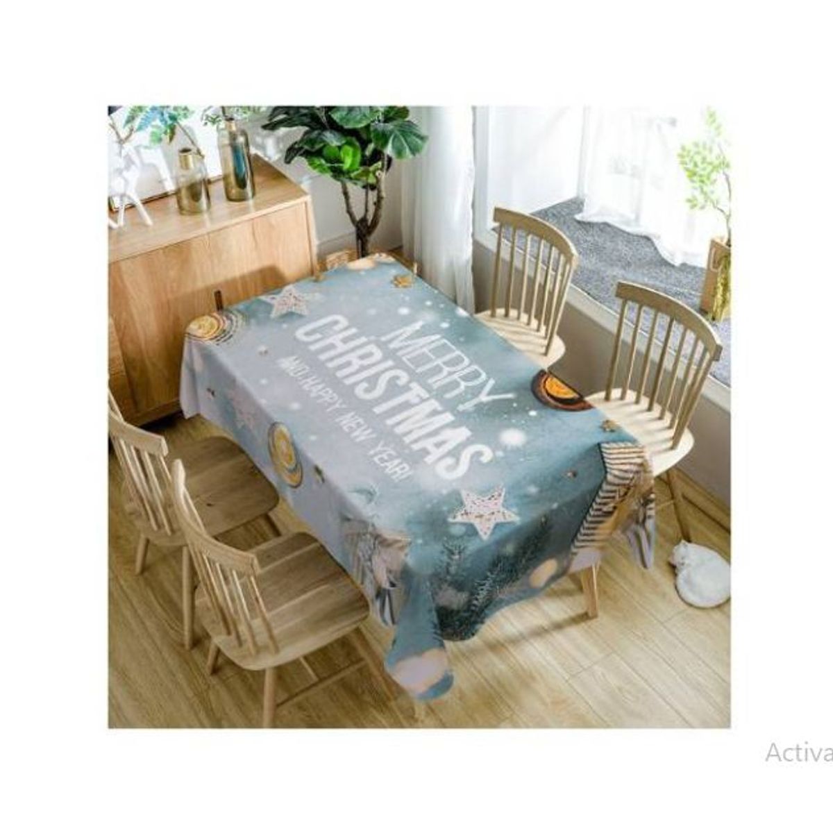GENERICO - Mantel Navideño Rectangular 152cm x 250cm