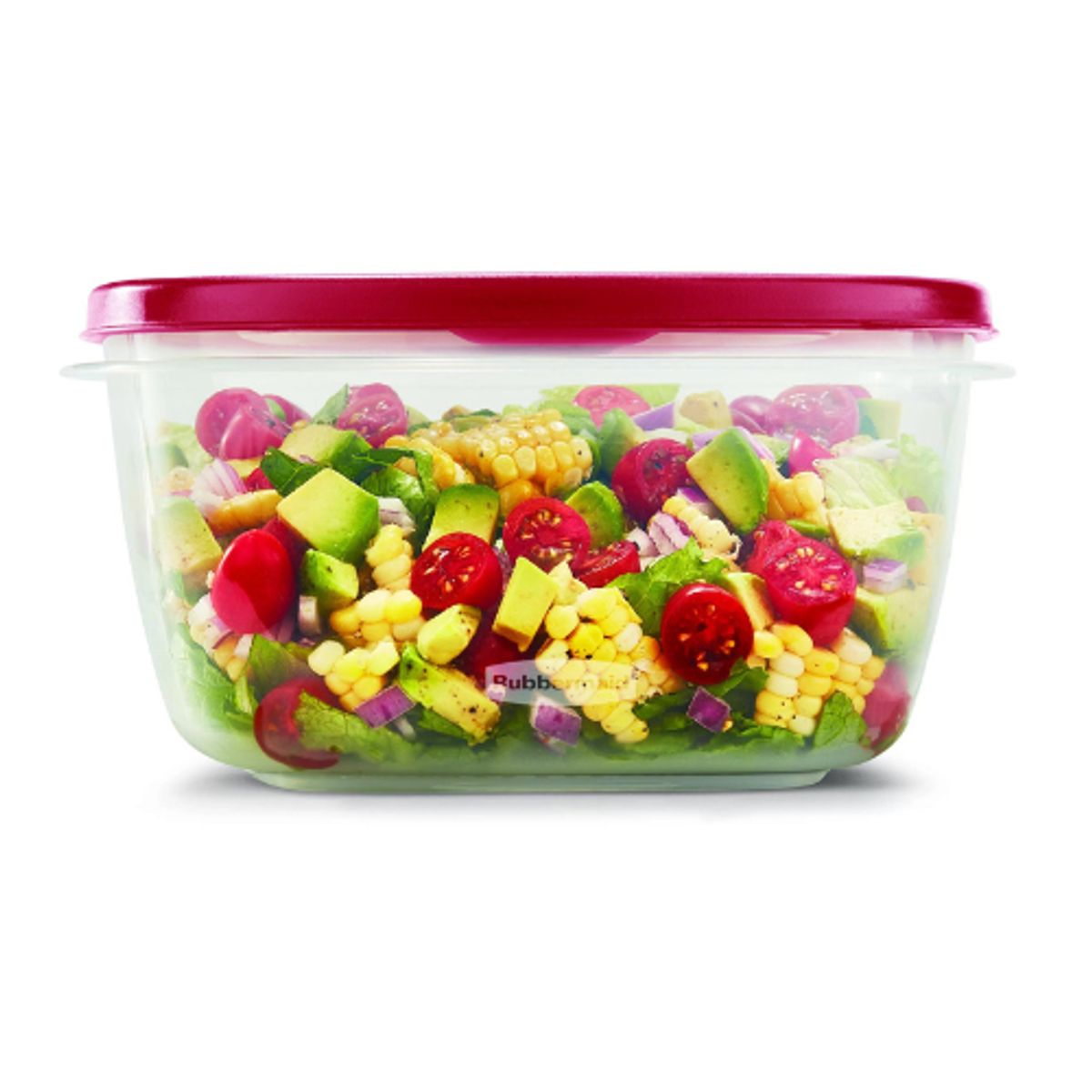 RUBBERMAID - HERMETICO EASY FIND LIDS TAPA ROJA 3300ml CUADRADO