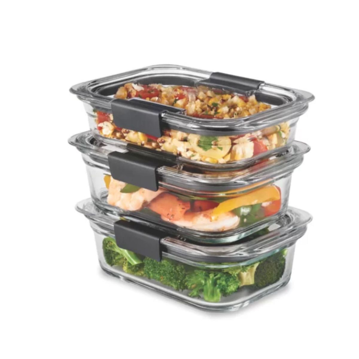 RUBBERMAID - Set Hermeticos Rubbermaid Brilliance Vidrio 6 piezas