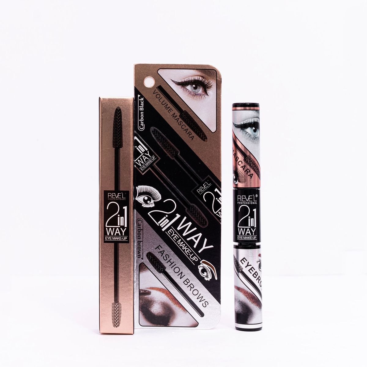 REVE'L PROFESSIONAL - DOUBLE MÁSCARA EYE MAKE-UP 2 EN 1