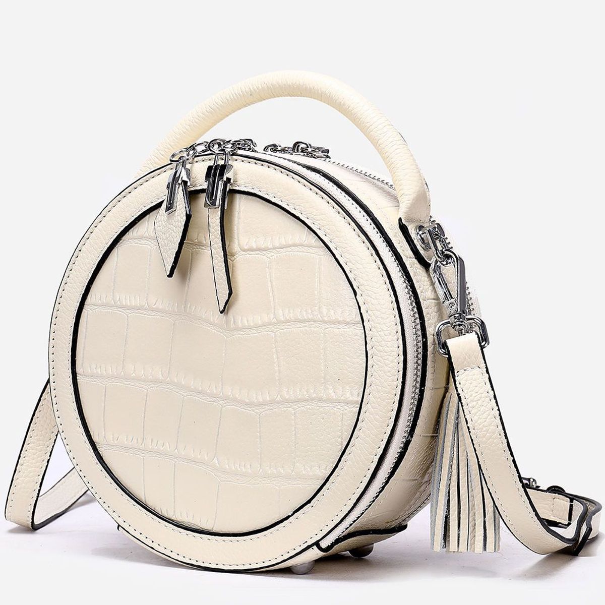 ARMUZ - Cartera redonda de cuero vacuno Modelo 805