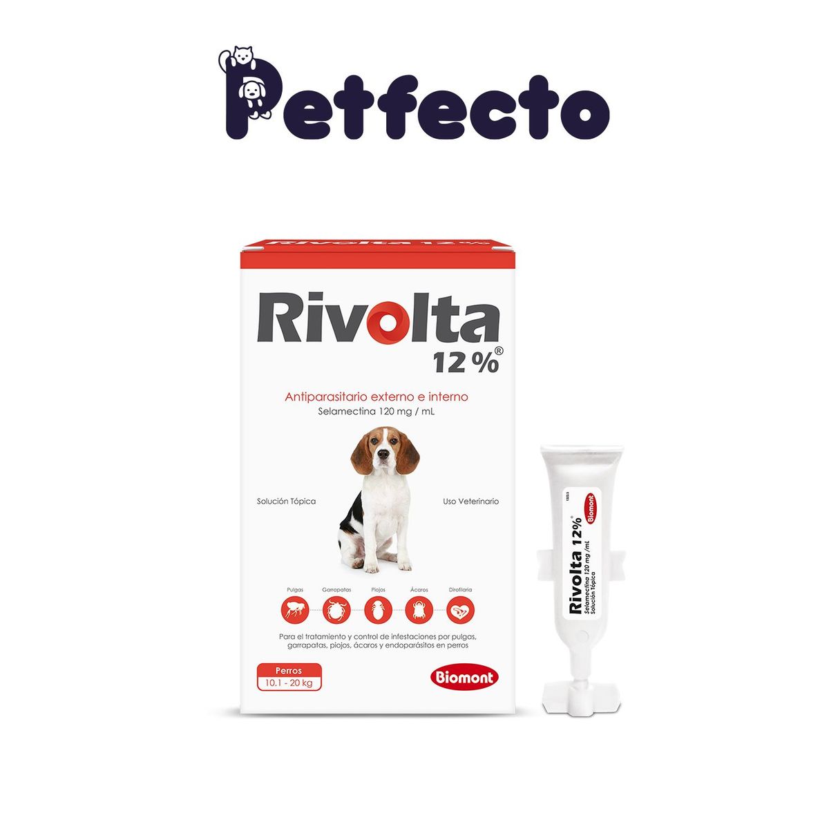 RIVOLTA - ANTIPULGAS RIVOLTA 12% X 1 mL (10.1 - 20 kg.) - 1 PIPETA