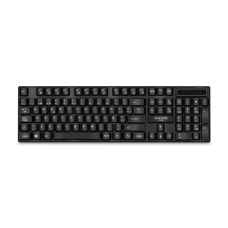 ENKORE - Teclado Multimedia Rainbow USB Citizen Enk313 Enkore