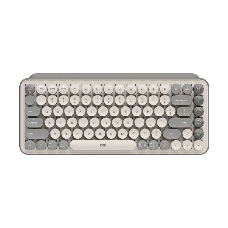 LOGITECH - Teclado Logitech Pop Keys WirelessBT Mist Sand Gray 920-011518