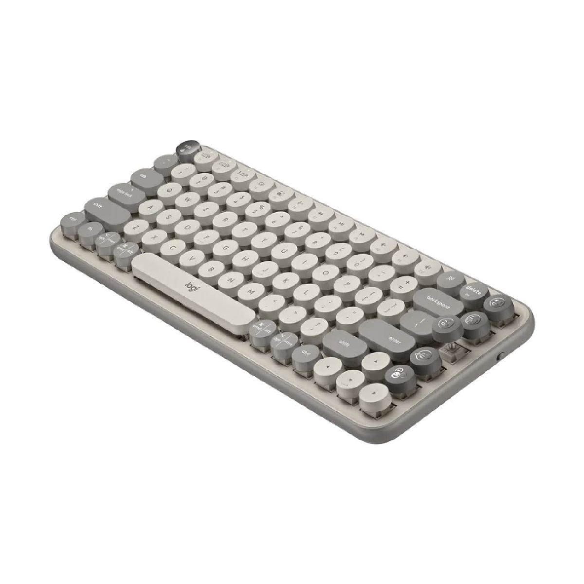 LOGITECH - Teclado Logitech Pop Keys WirelessBT Mist Sand Gray 920-011518