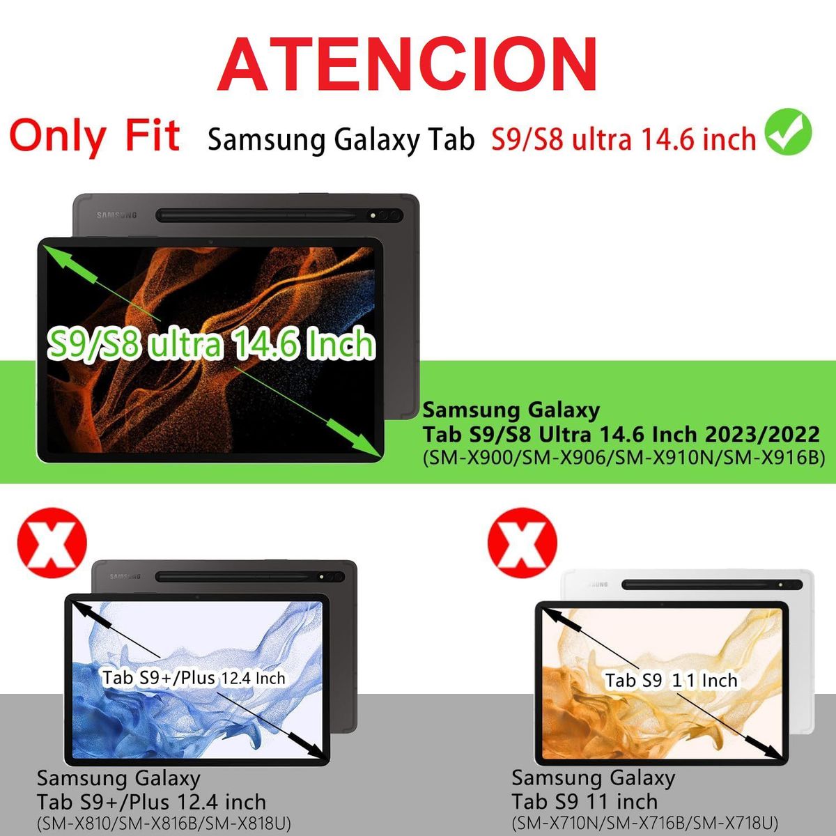 GENERICO - Mica de Vidrio & Lapiz Optico para Samsung Tab S8 Ultra 14.6 SM-X900