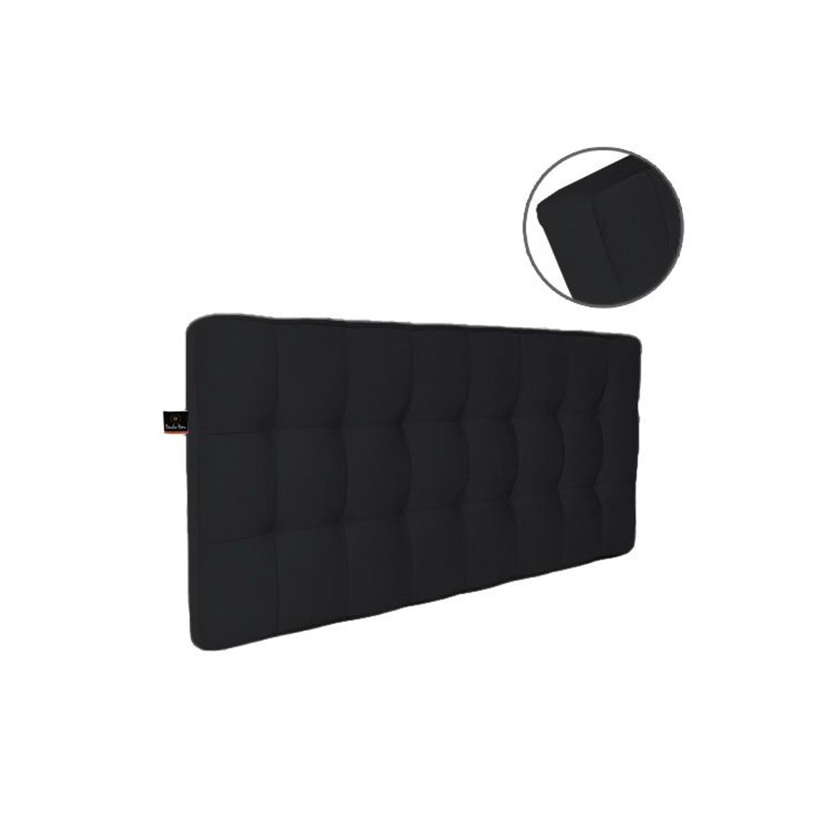 BARAKA HOME - Cabecera Maltes 1.5 plz - Negro