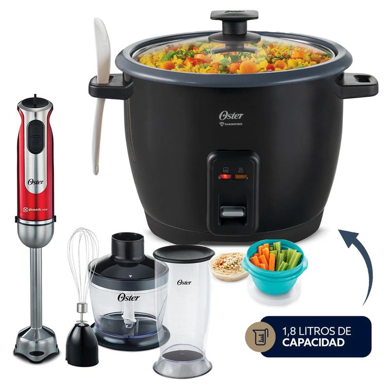 OSTER - Batidora de inmersión Oster FPSTHB2801 y Olla Arrocera Oster