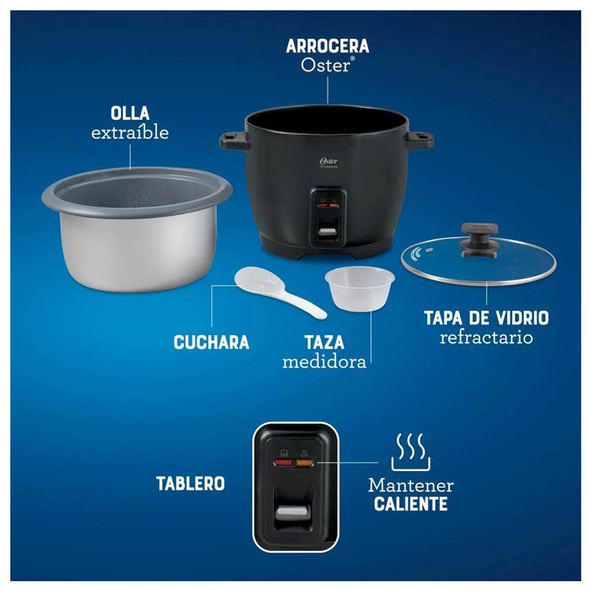 OSTER - Batidora de inmersión Oster FPSTHB2801 y Olla Arrocera Oster