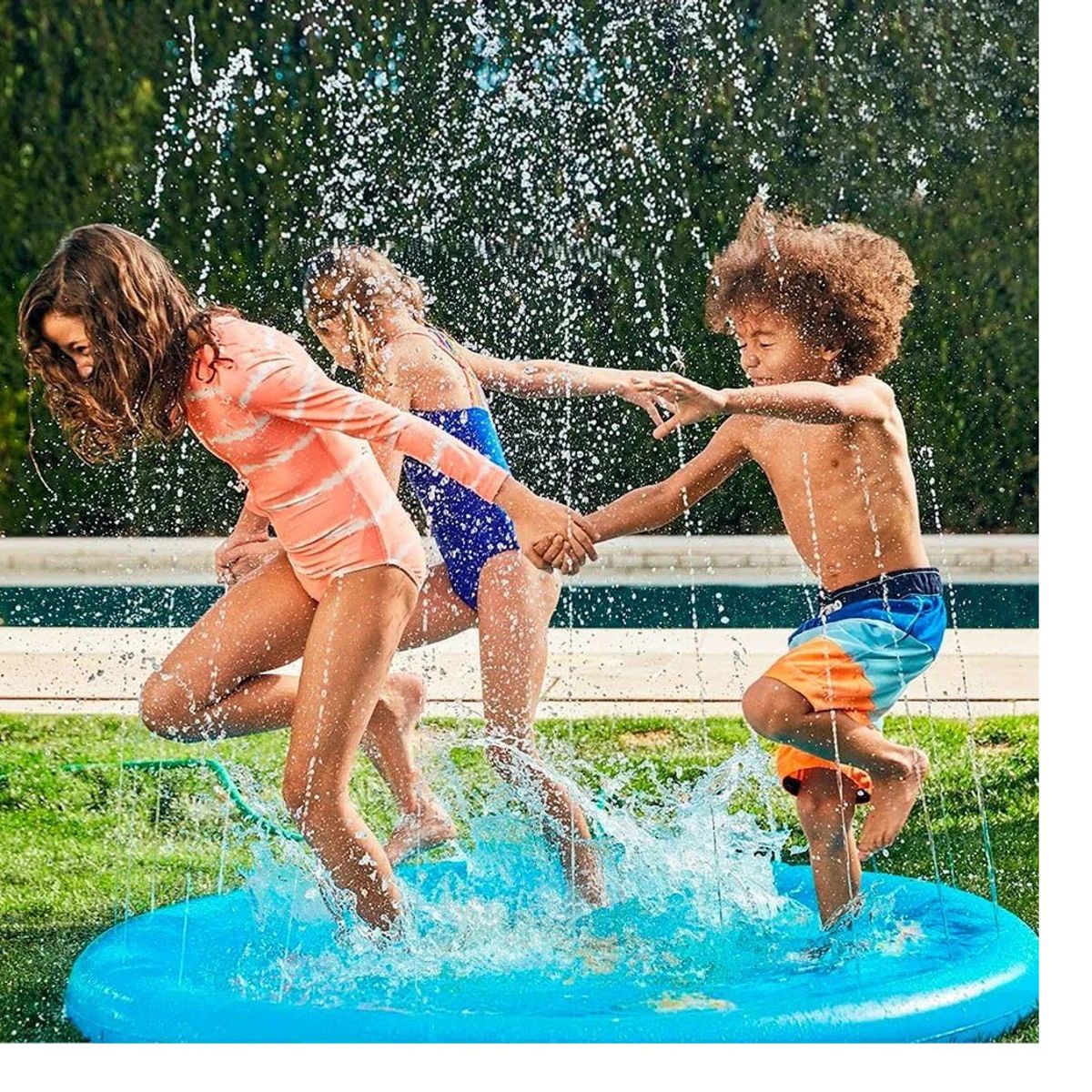 ITELSISTEM - Juego Piscina Infantil flotador colchoneta roseadora Agua
