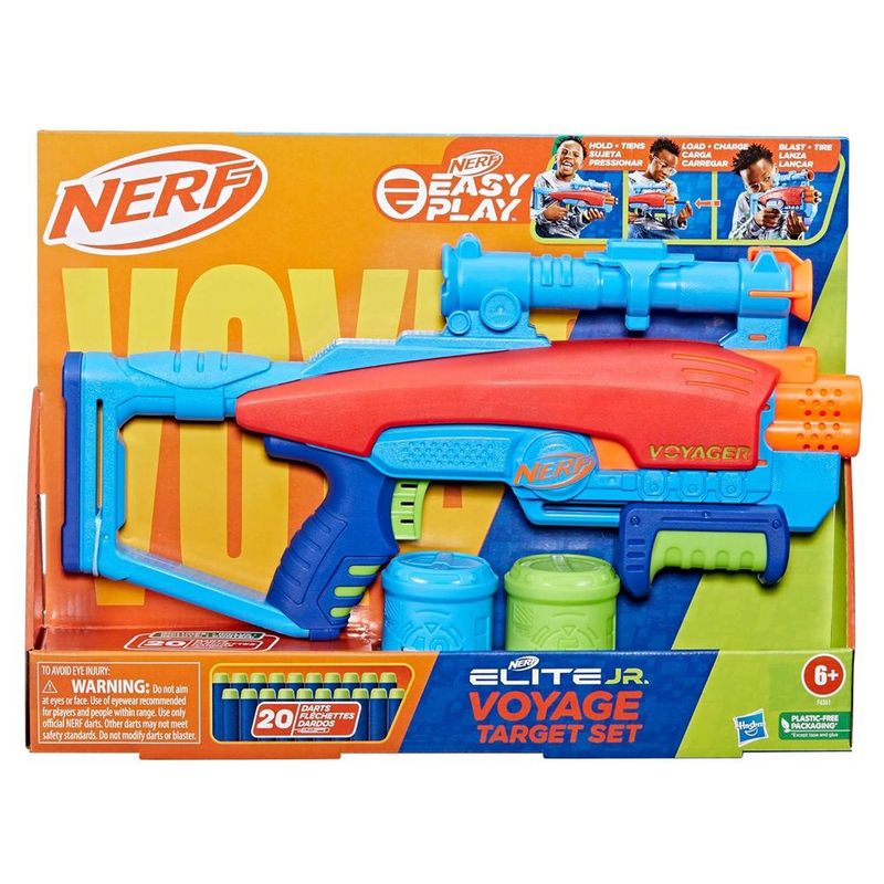 NERF - Lanzador Nerf Elite Junior Voyage Target Set + 20 Dardos