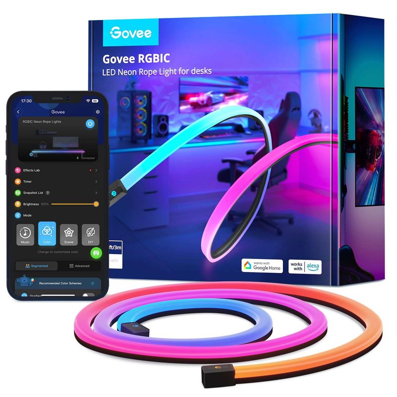 GOVEE - Tira Neón Led De 3 Metros Govee Rgbic Para Escritorio