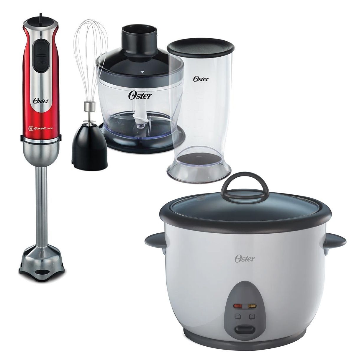 OSTER - Combo Batidora de inmersión Oster FPSTHB2801 y Olla Arrocera Oster
