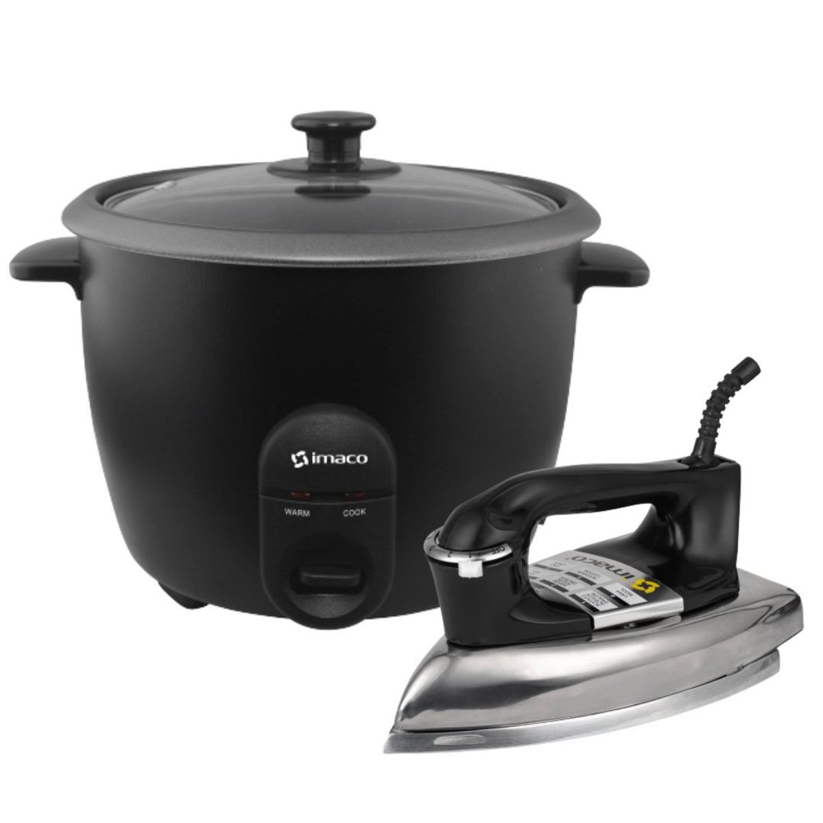 IMACO - COMBO IMACO OLLA ARROCERA  1.8 LT  + PLANCHA CLASICA PESADA I1700