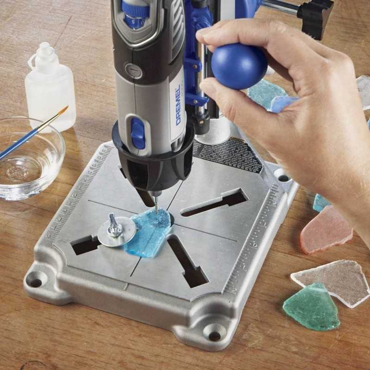 DREMEL - Dremel estacion de trabajo 220 soporte vertical adaptador