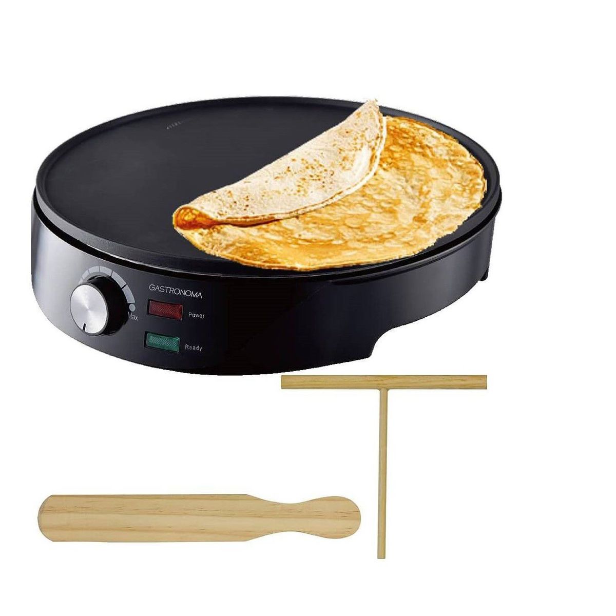 GENERICO - Plancha Eléctrica Antiadherente para hacer Crepes de 30cm