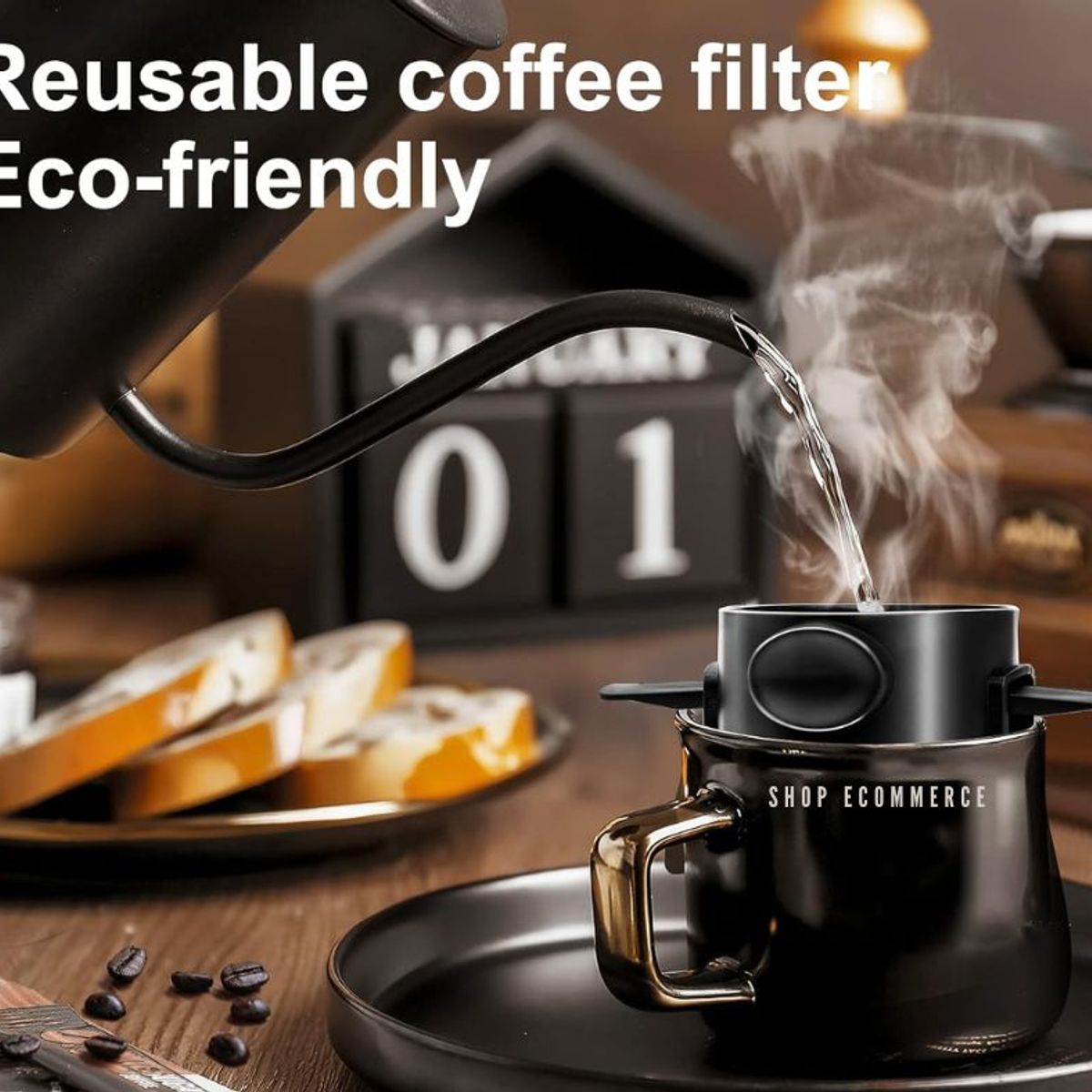 IMPORTADO MC - Filtro de café portátil para goteo de té  café