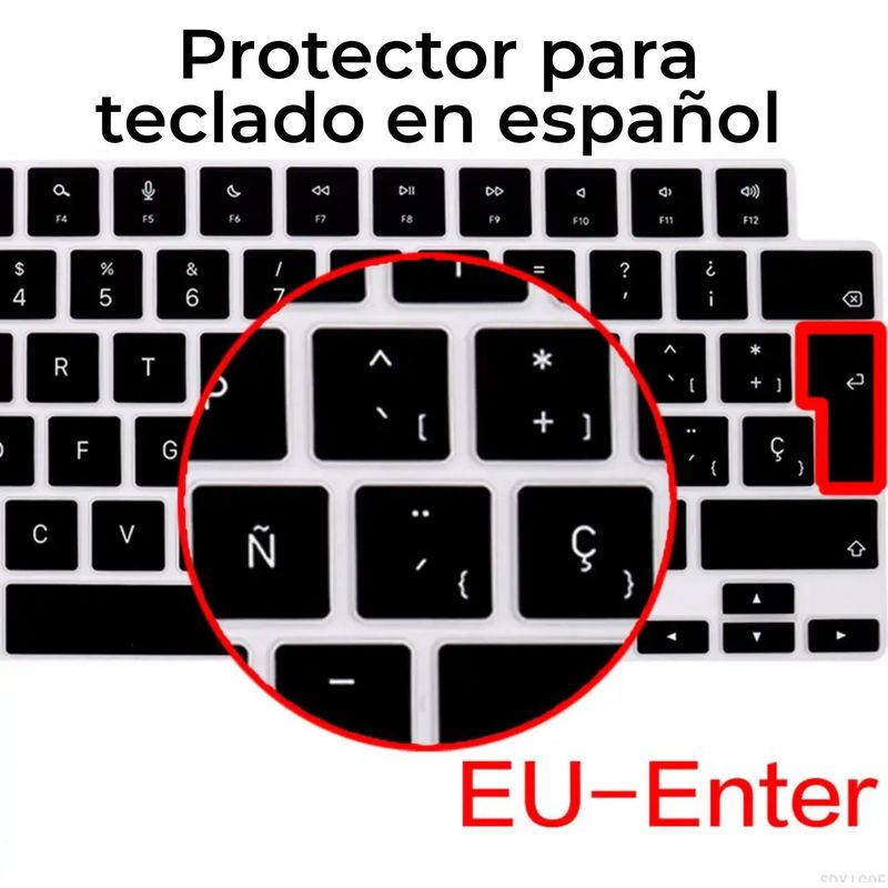 GENERICO - Protector MacBook Pro 13 A2289 A2251 M2 A2338 De Teclado ESPAÑOL M1