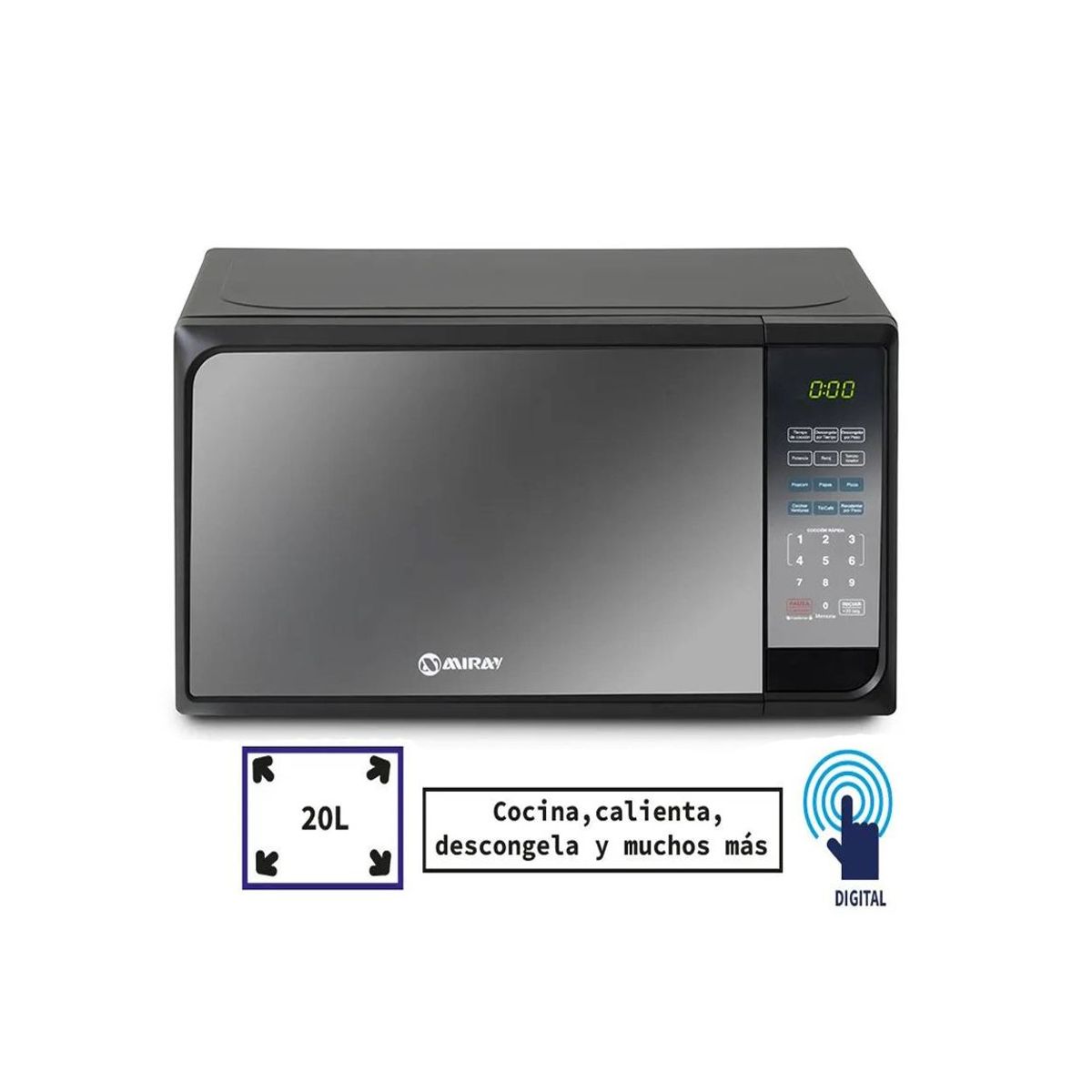 MIRAY - HORNO MICROONDAS 20L MIRAY HMM- 20N