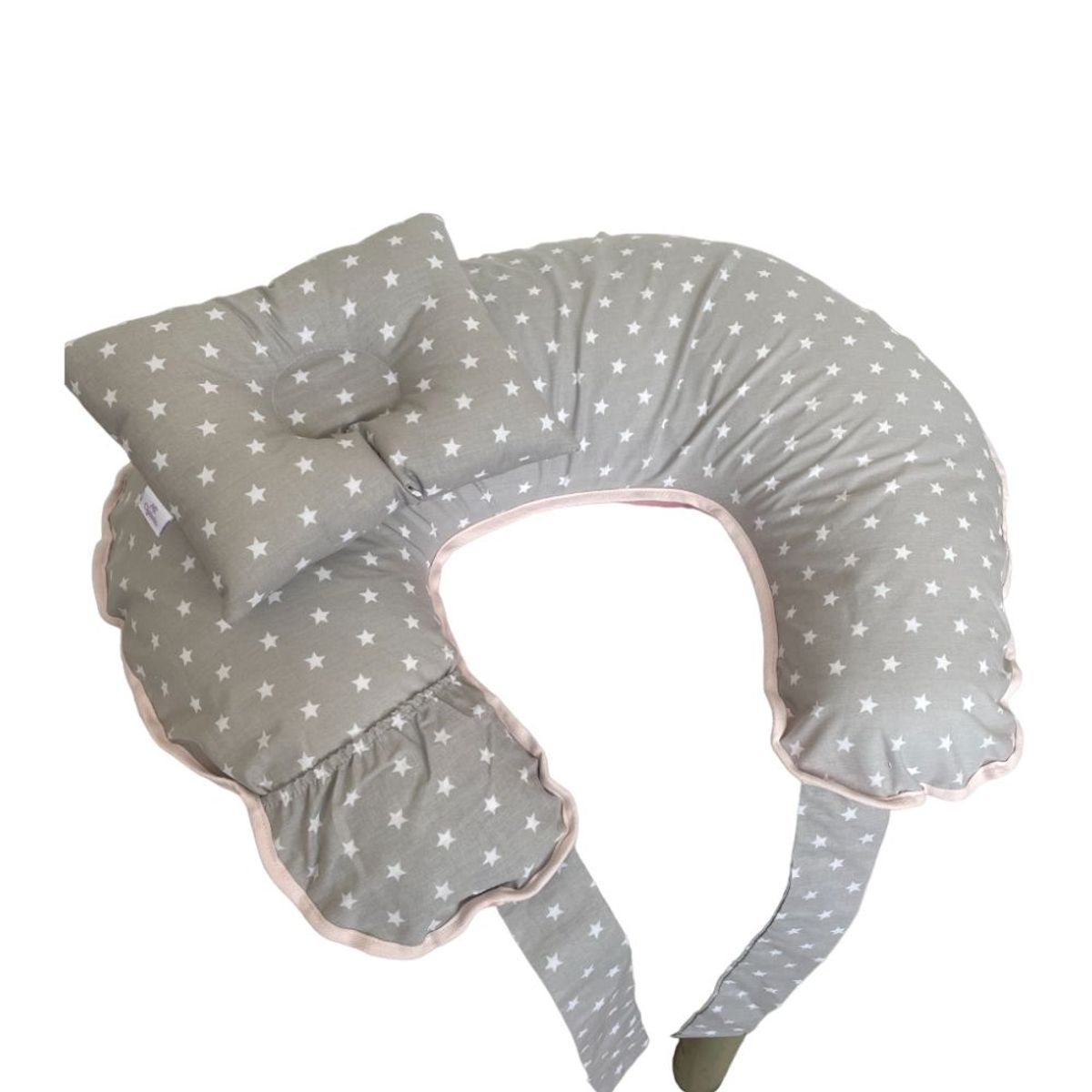 GENERICO - Almohada de Lactancia Gris niña Mi Cigueña