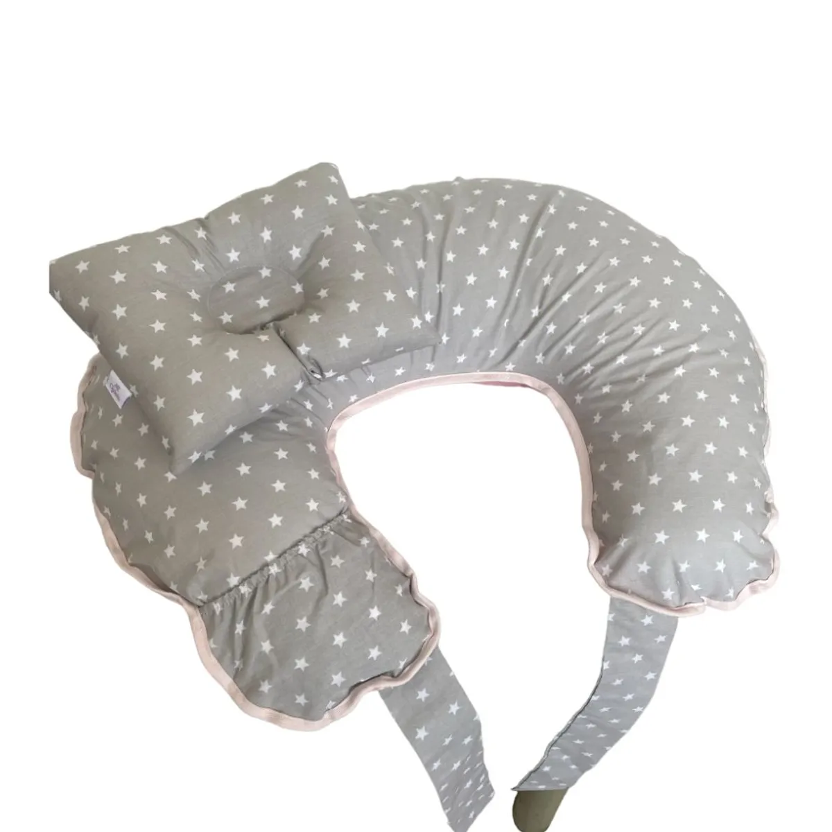 GENERICO - Almohada de Lactancia Gris niña Mi Cigueña