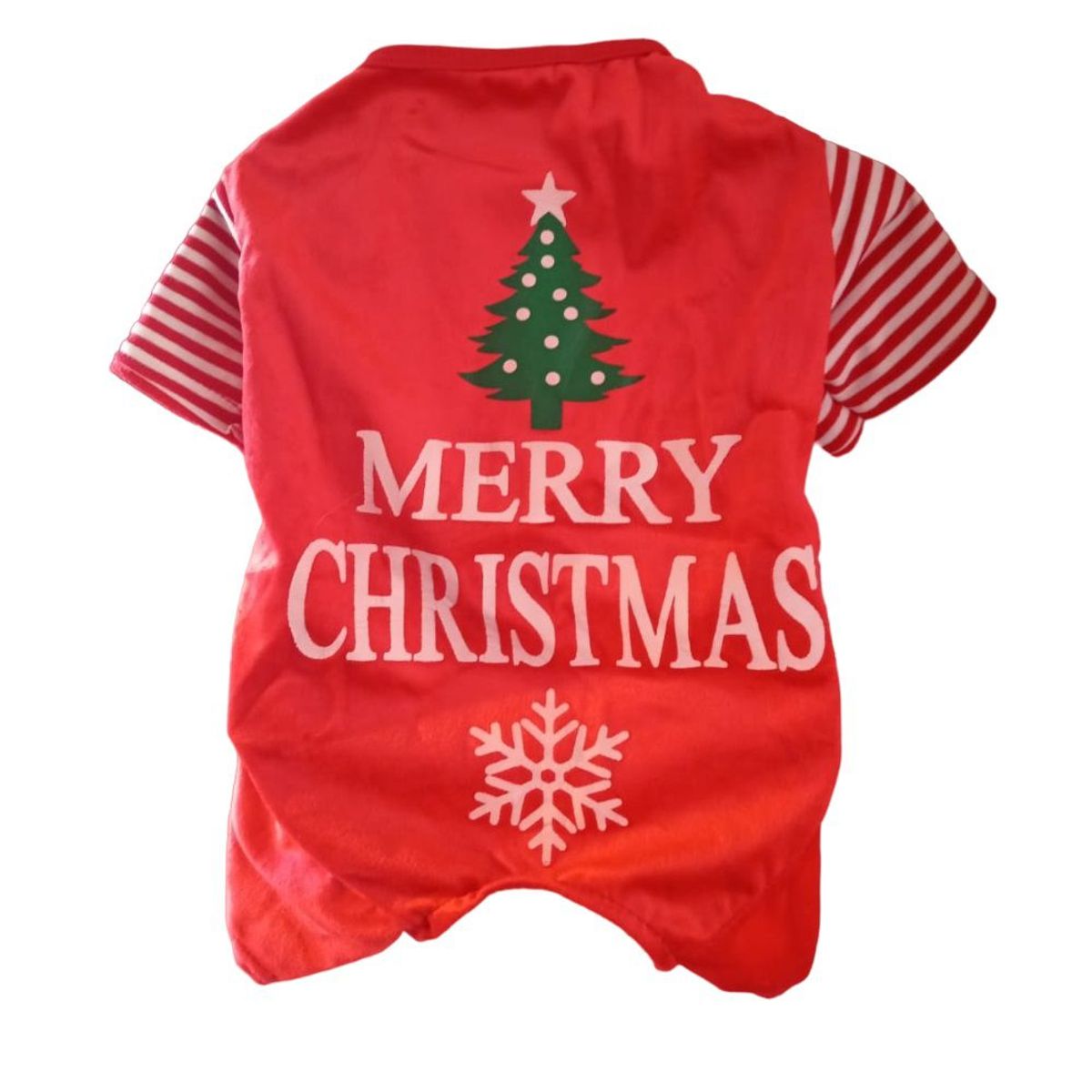 GENERICO - Enterizo navideño para perros gatos Merry Christmas Talla 2