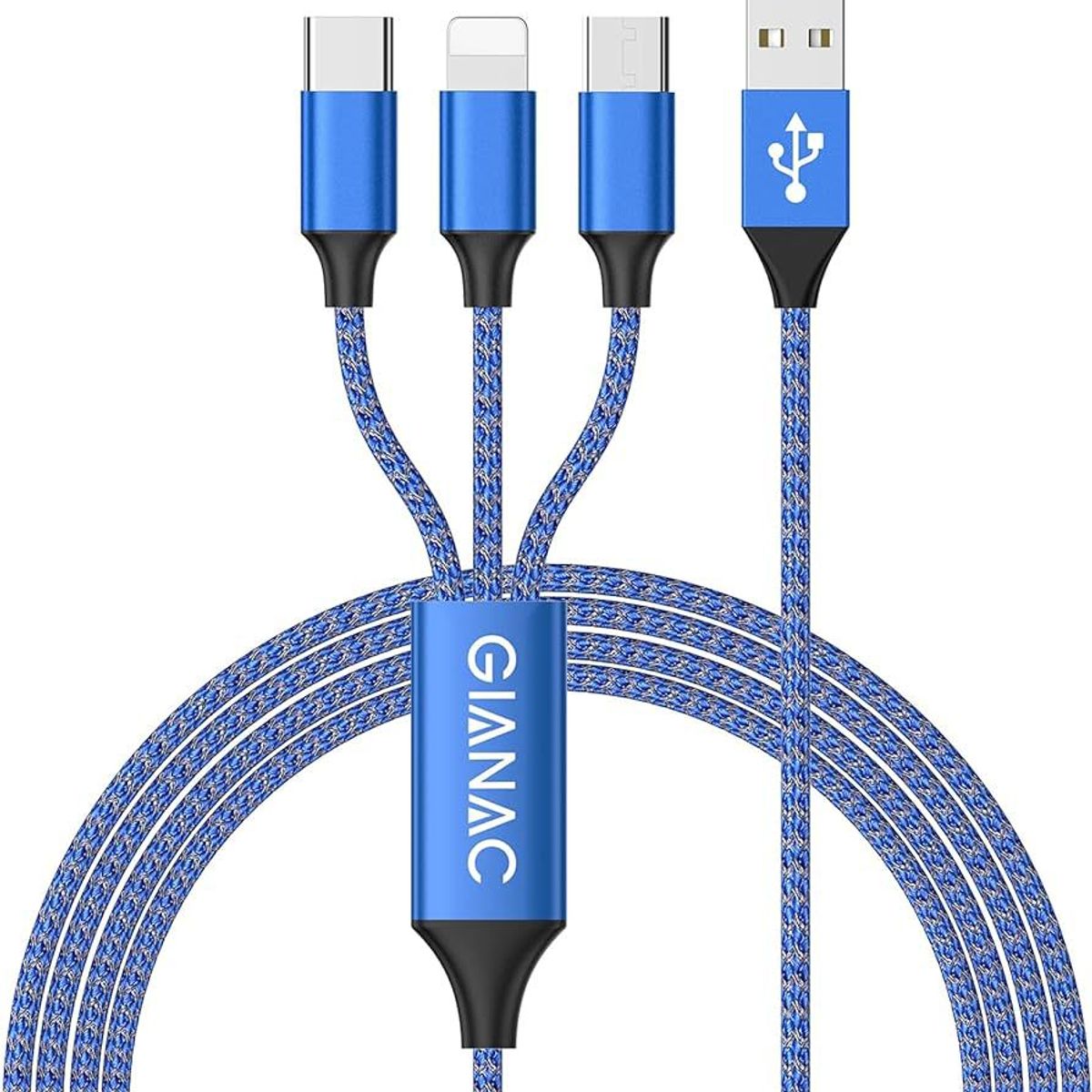 GENERICO - 3 en 1 Multi Cable de Carga, [1.2M] Multi USB Cargador Cable