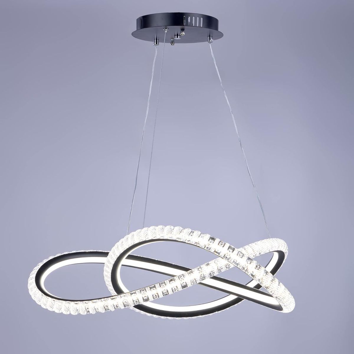 GENERICO - Lampara colgante led modelo infinito incluye control remoto