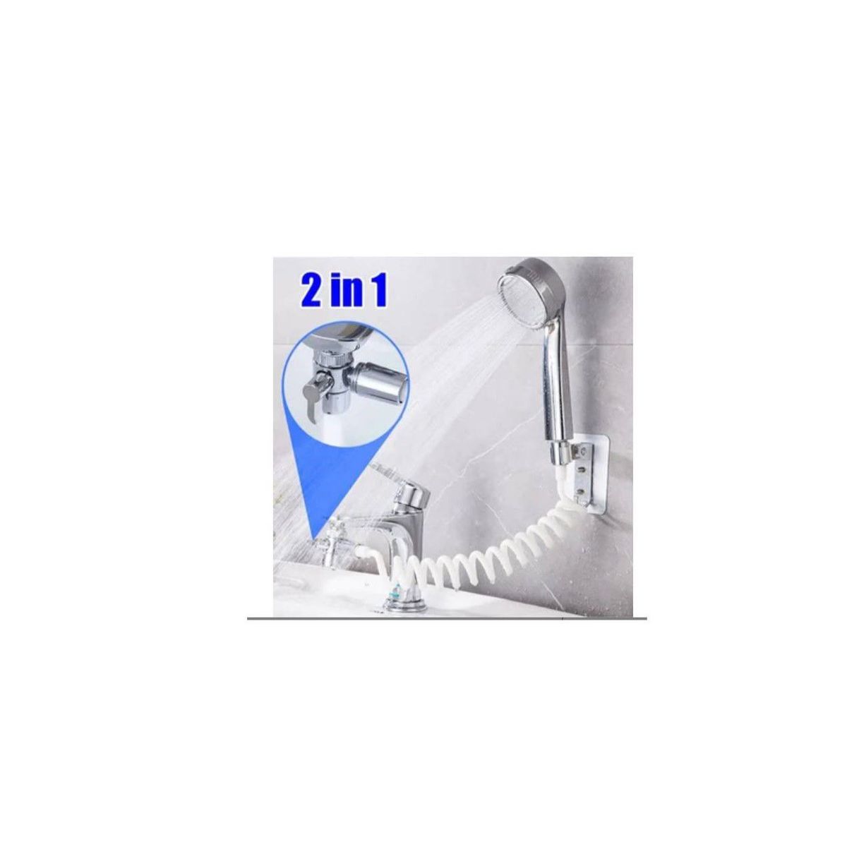 GENERICO - Adaptador de caño grifo accesorio de ducha y colgador baño