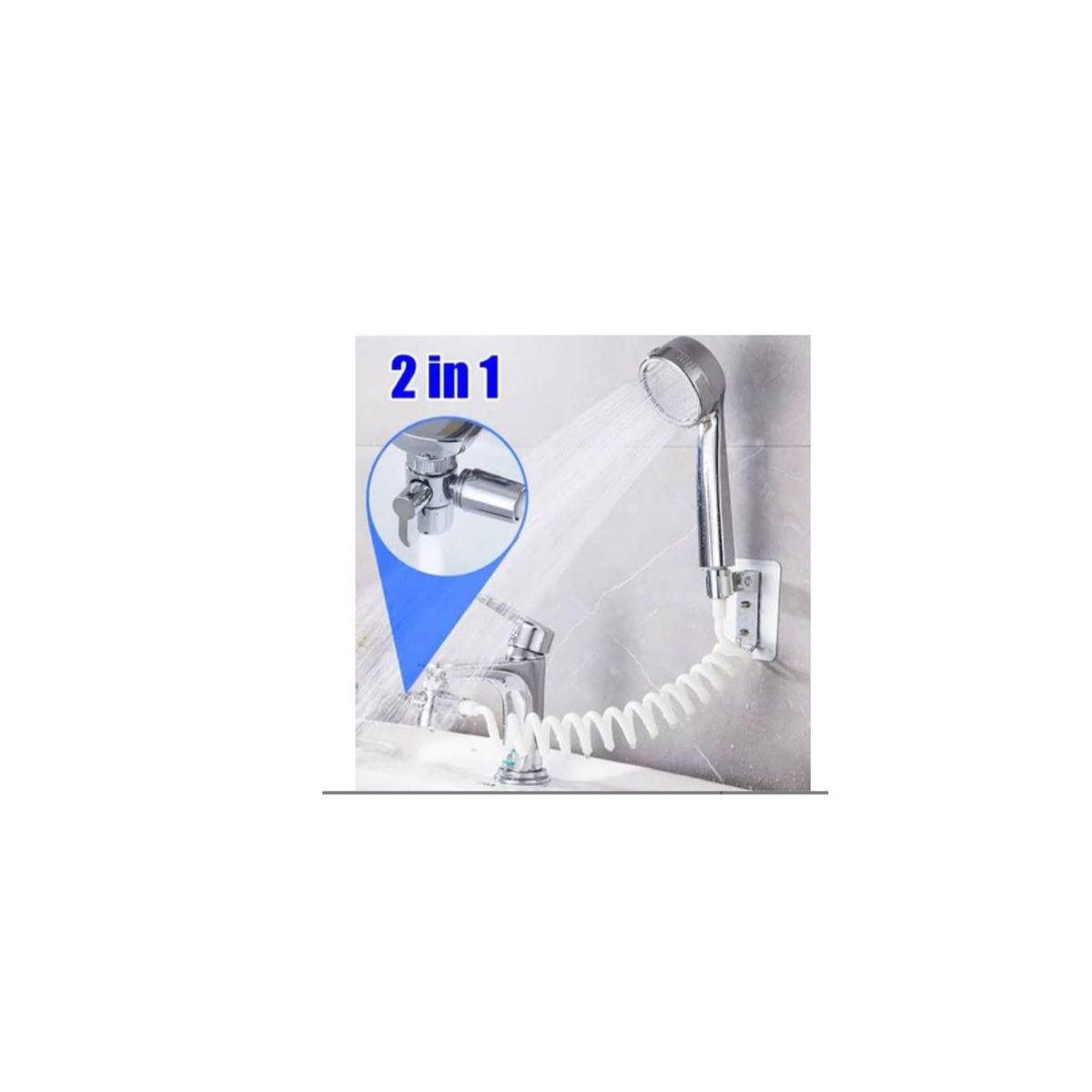 GENERICO - Adaptador de caño grifo accesorio de ducha y colgador baño