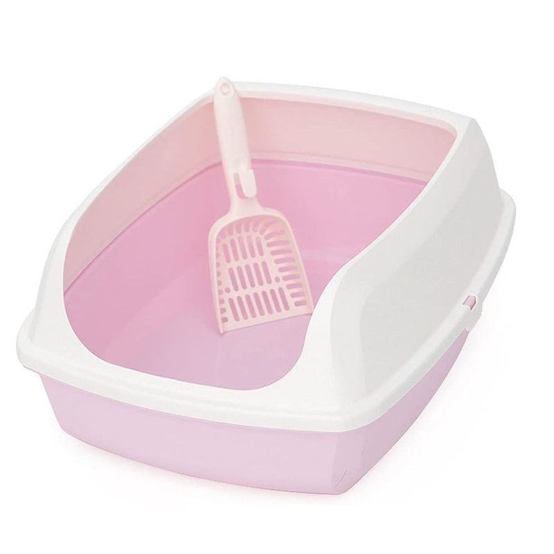 GENERICO - Arenero abierto para gato Talla XL 56×40×24cm - rosado