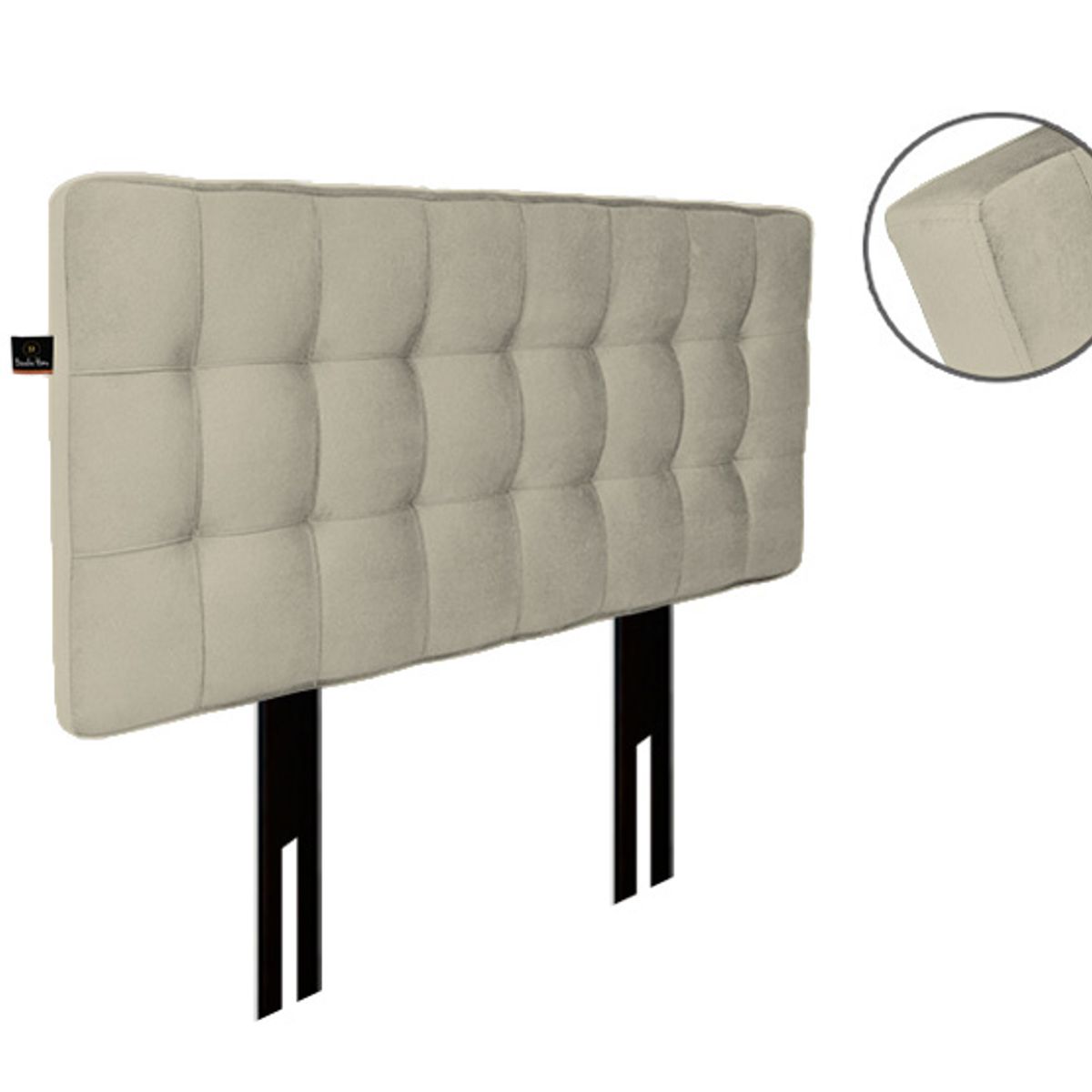 BARAKA HOME - Cabecera Pata ajustable Maltes 1.5 plz - Beige Claro