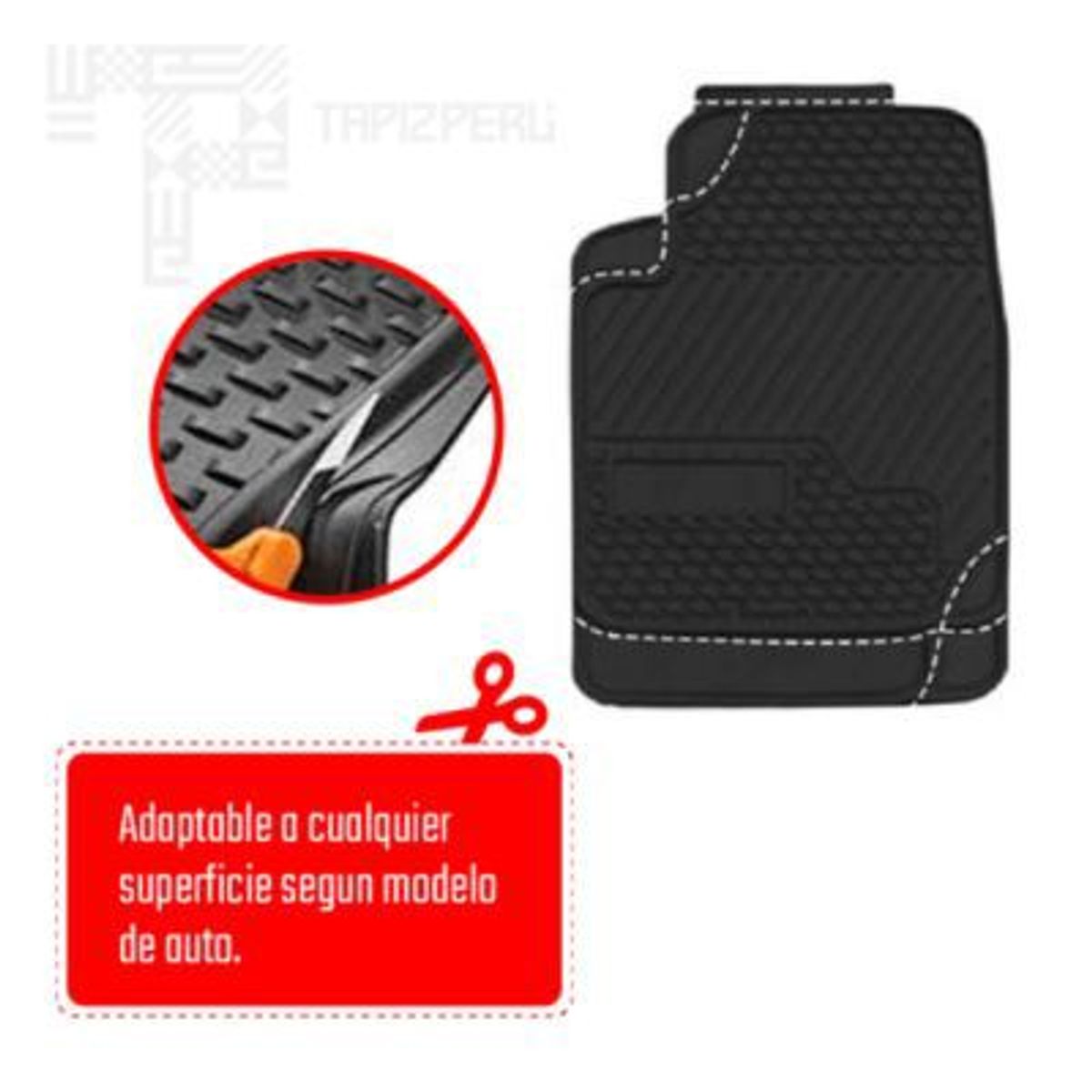 GENERICO - piso jebe protector de alfombra mitsubishi asx l200 xpander