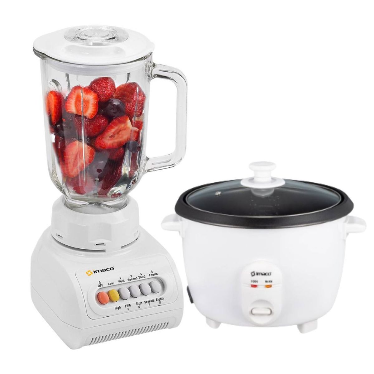 IMACO - COMBO IMACO LICUADORA 8 VEL + OLLA ARROCERA 1.8 Litros
