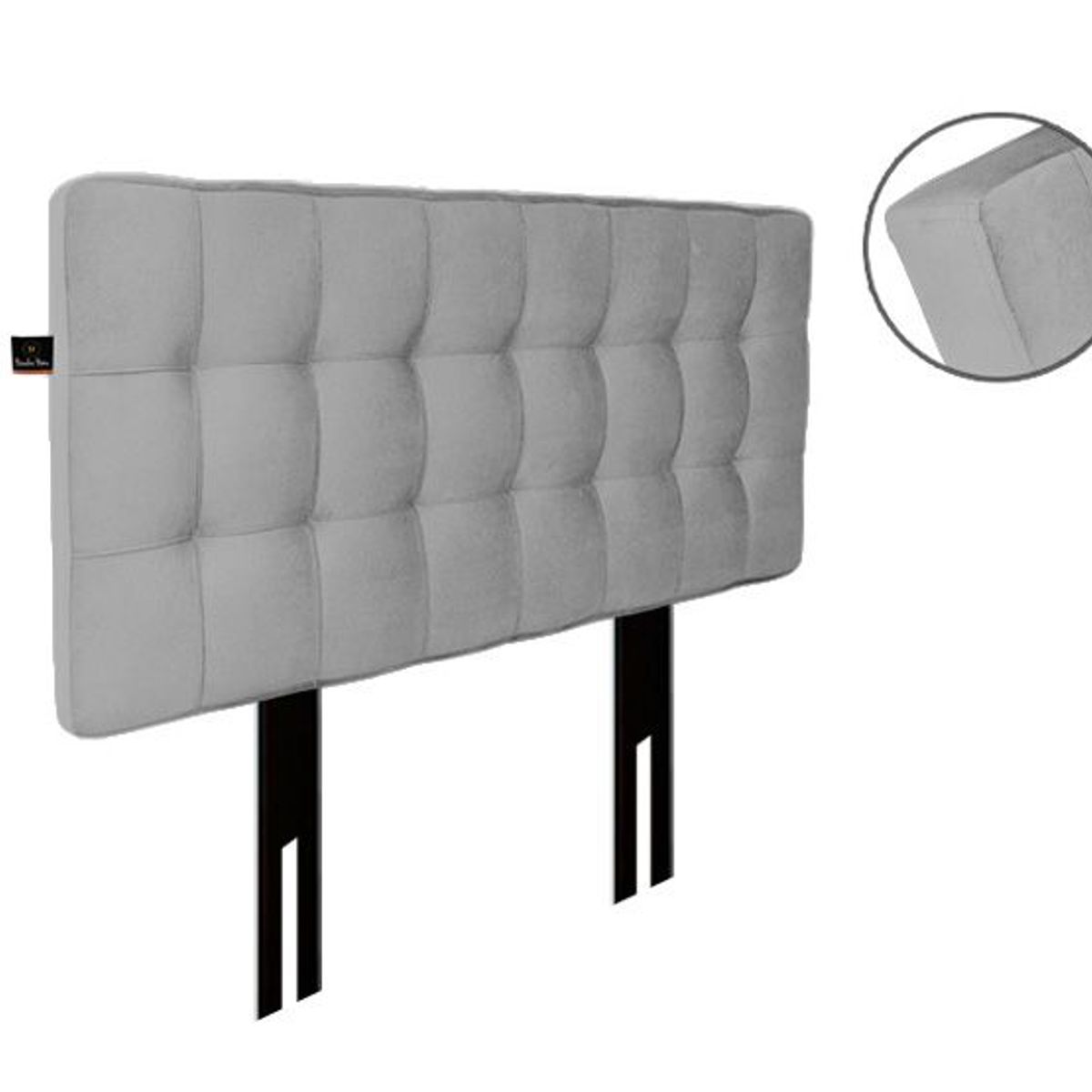 BARAKA HOME - Cabecera Pata ajustable Maltes 1.5 plz - Gris Claro