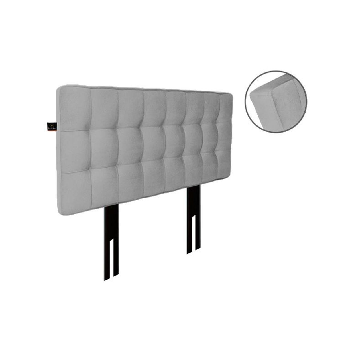 BARAKA HOME - Cabecera Pata ajustable Maltes 1.5 plz - Gris Claro