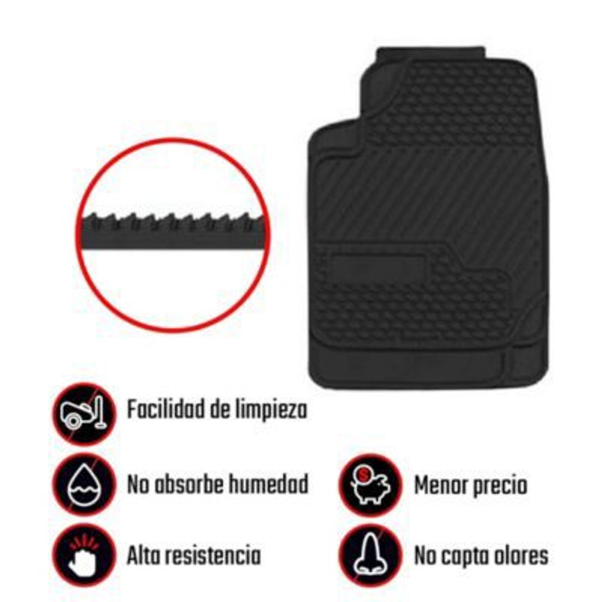 GENERICO - piso jebe protector de alfombra suzuki jimny nomade swift