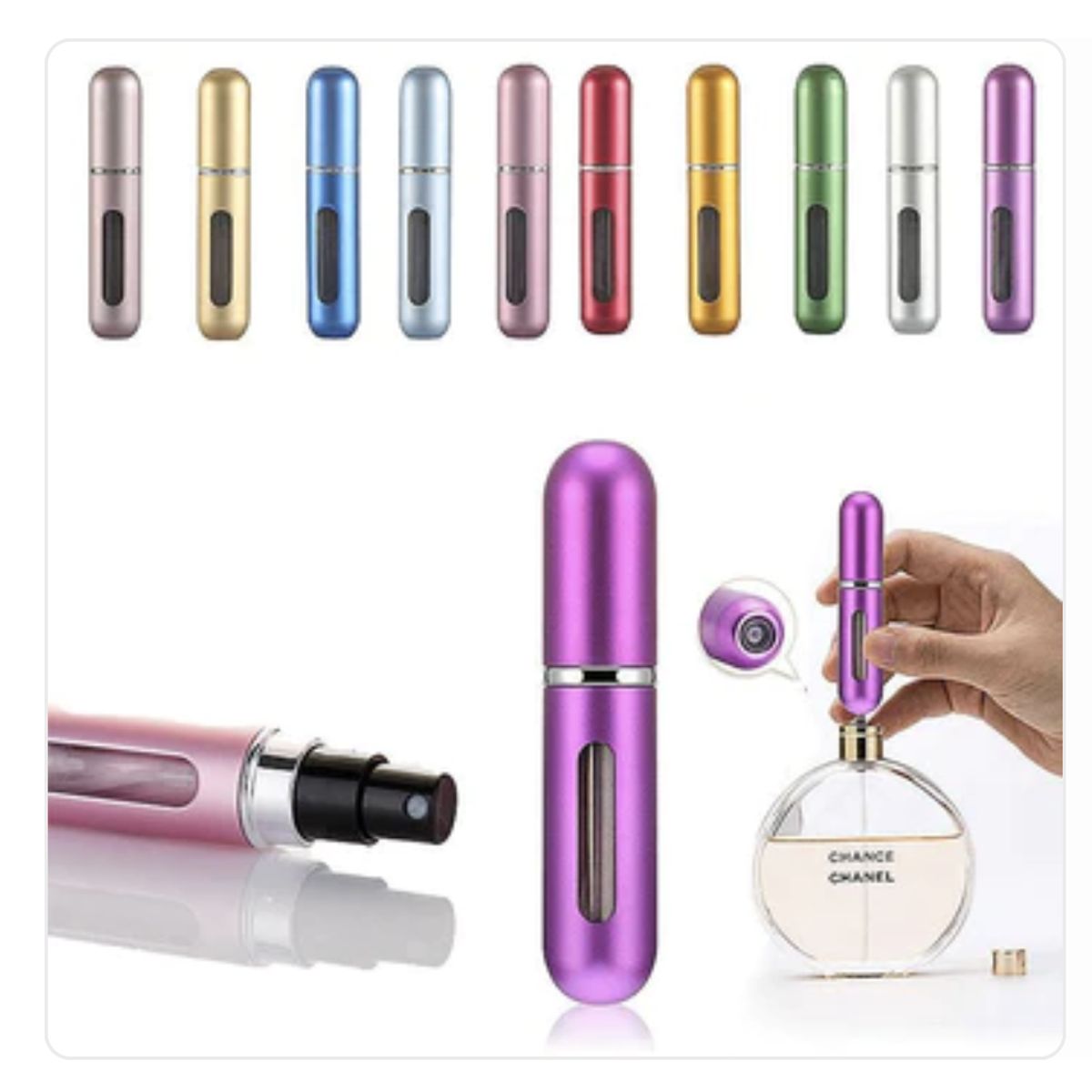 AURELA - Atomizador Recargable de Viaje de Perfume 8ml