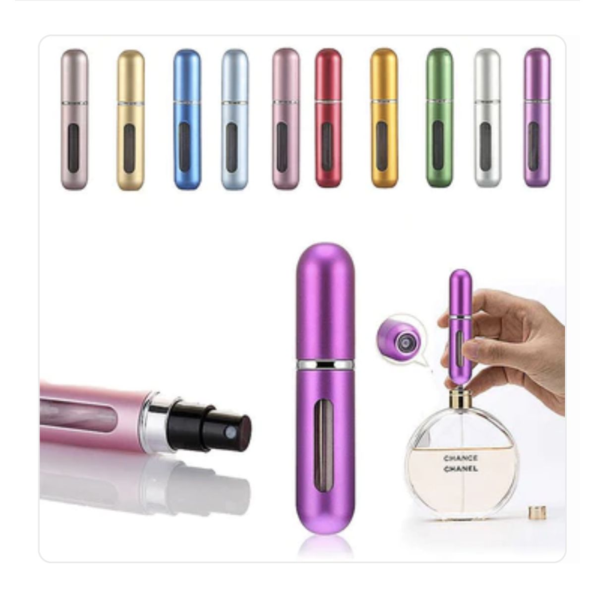 AURELA - Atomizador Recargable de Viaje de Perfume 8ml