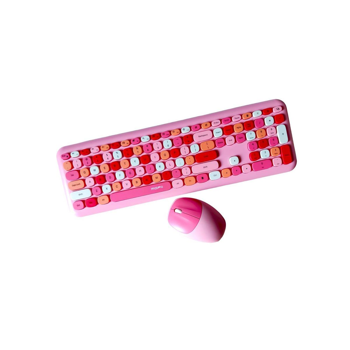 GENERICO - TECLADO Y MOUSE MOFII KIT INALAMBRICO PINK ROSS