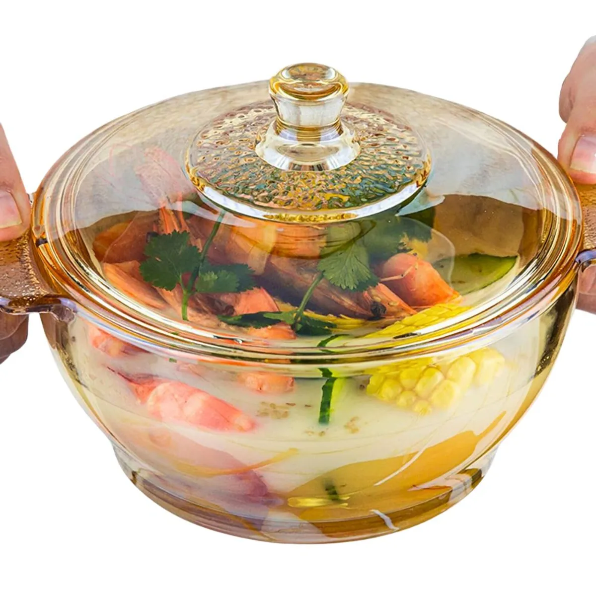 INSPIRA - Cacerola con Tapa de Vidrio Olla de Vidrio de 1000ml