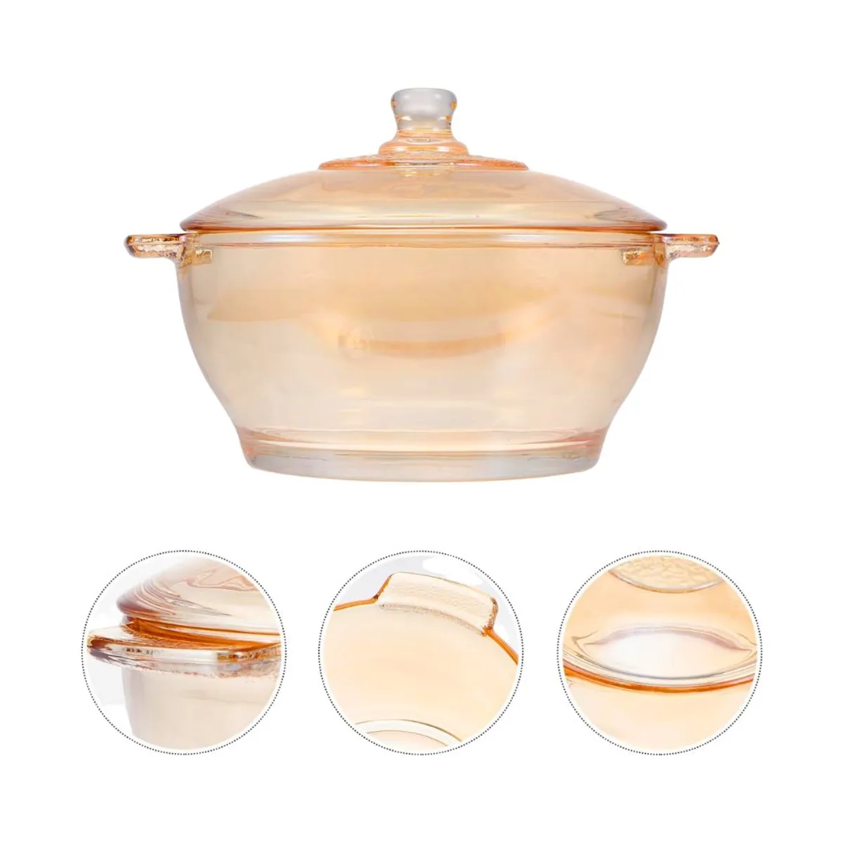 INSPIRA - Cacerola con Tapa de Vidrio Olla de Vidrio de 1000ml