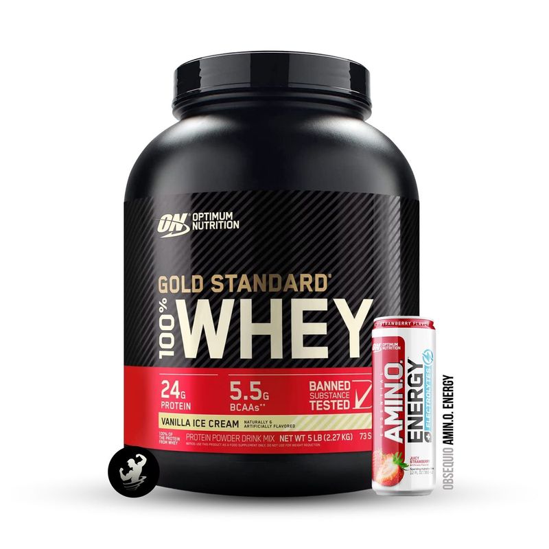 OPTIMUN NUTRITION - Proteína Gold Standard Whey 5 LB - Vanilla Ice Cream