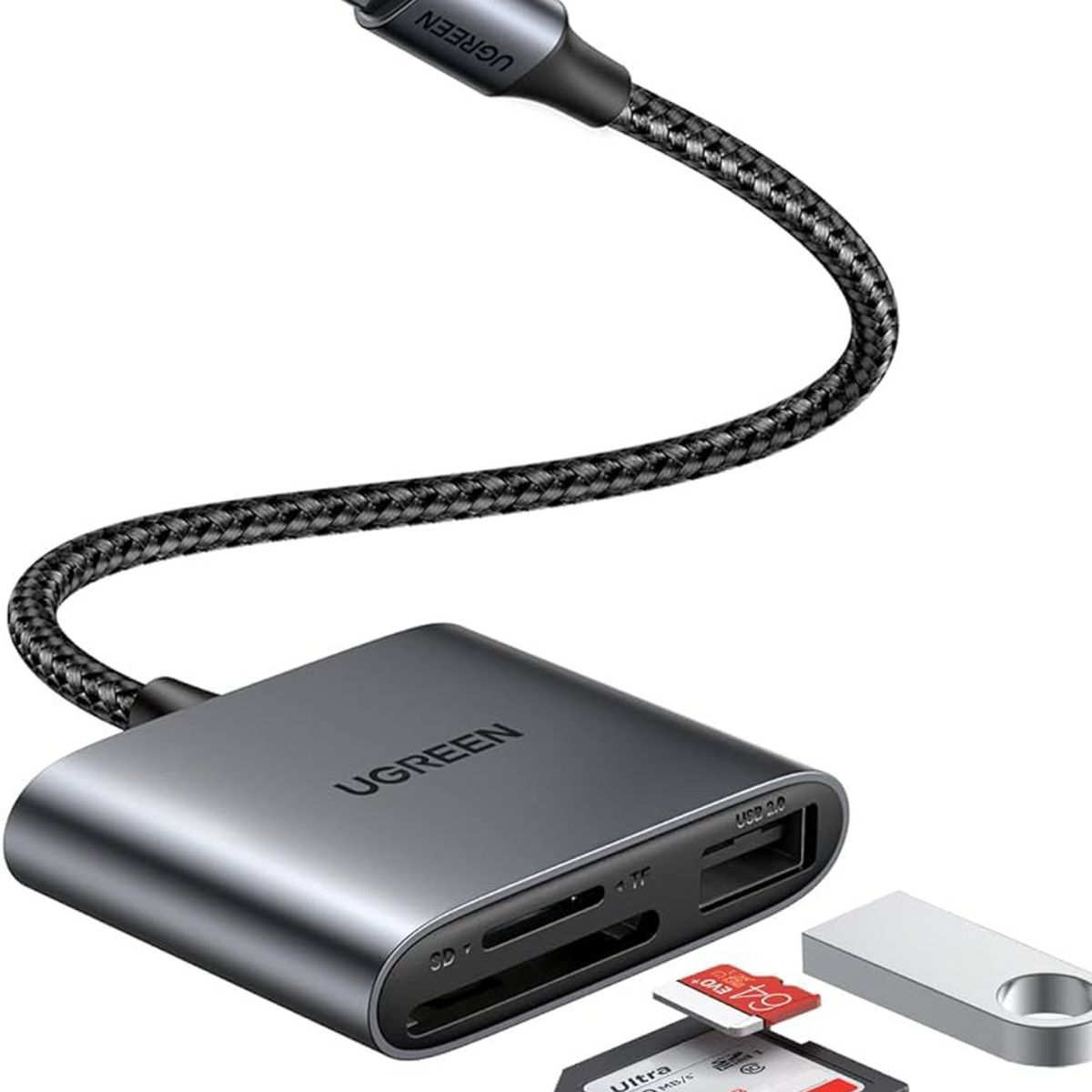GENERICO - Lector de tarjetas SD USB C 3 en 1 Adaptador de tarjeta tipo C