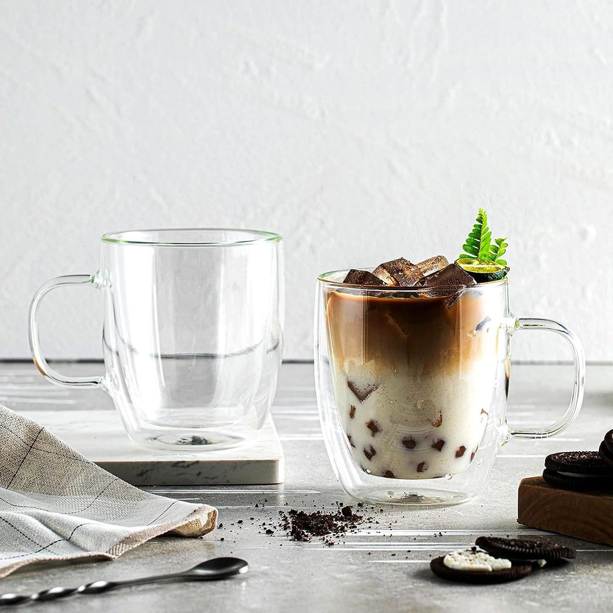 KOTIINI - Set 2 tazas vidrio doble pared Verona 270ml