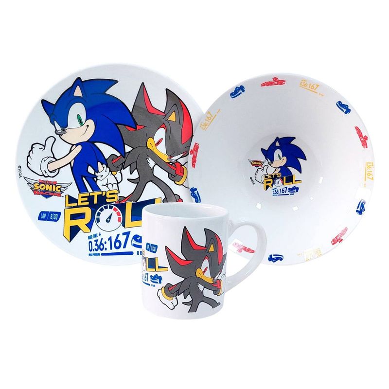 SCOOL - Set Cerámica Scool 3pz Taza Plato y Bowl - SONIC