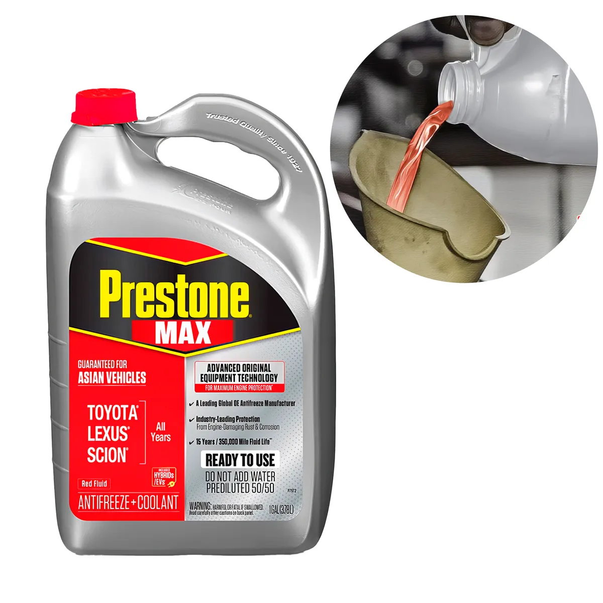 PRESTONE - Refrigerante y Anticongelante Prestone Max 50% Para Asiáticos Rojo