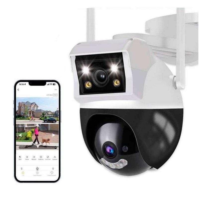 SEISA - Camara de Seguridad Doble Lente Con Giro 360 IPC-ZAS06 WIFI PTZ