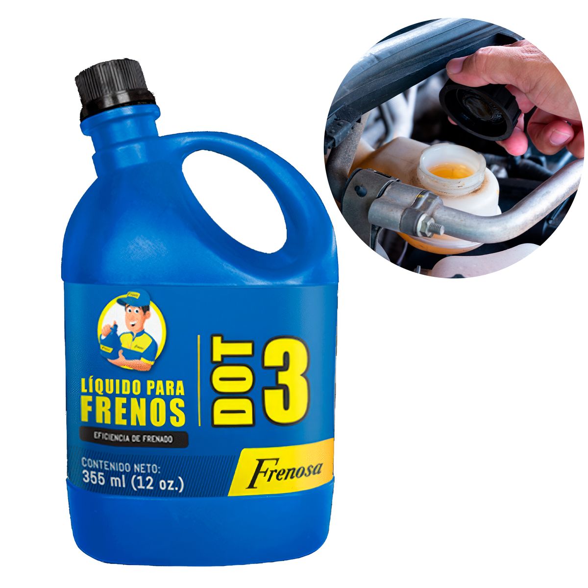 FRENOSA - Líquido de Freno DOT 3 Frenosa Ebullición ≥ 150◦C 355ml